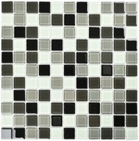 Мозаика стеклянная Carbon mix/Карбон микс (25х25) 300х300х4 мм