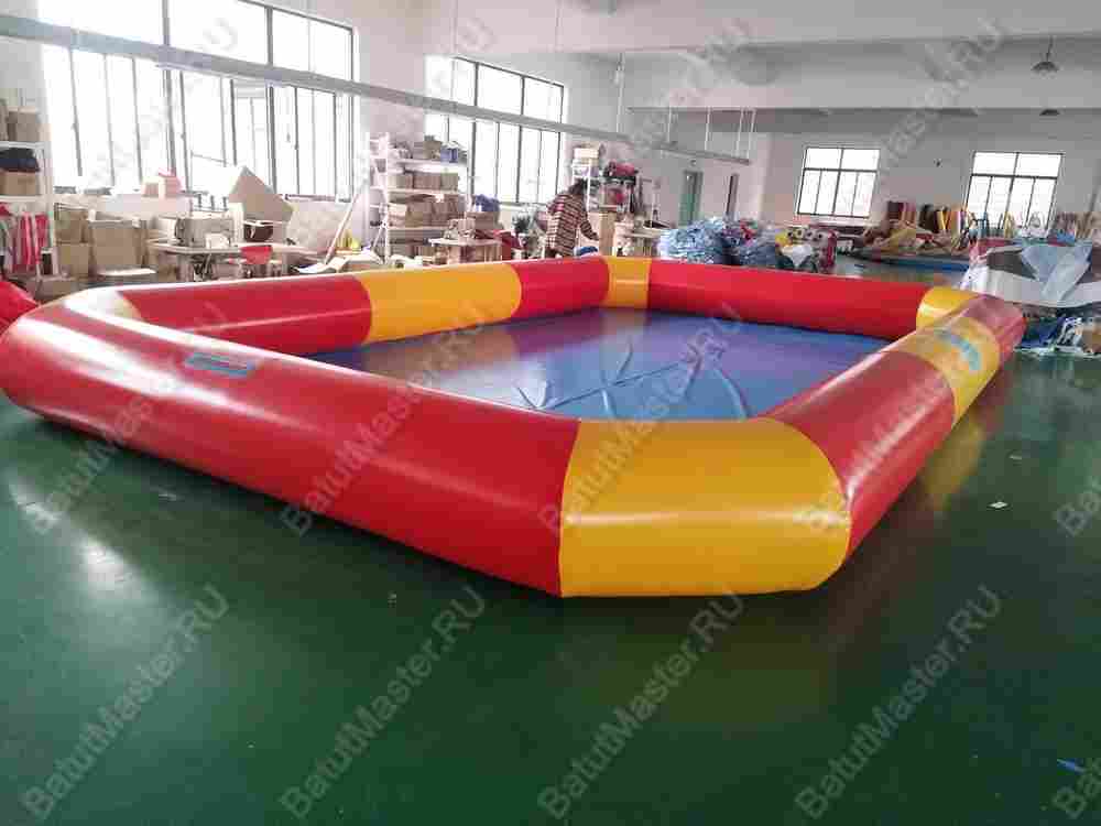 Прямоугольный надувной бассейн "Полосатик" 8*5*0.65 м
