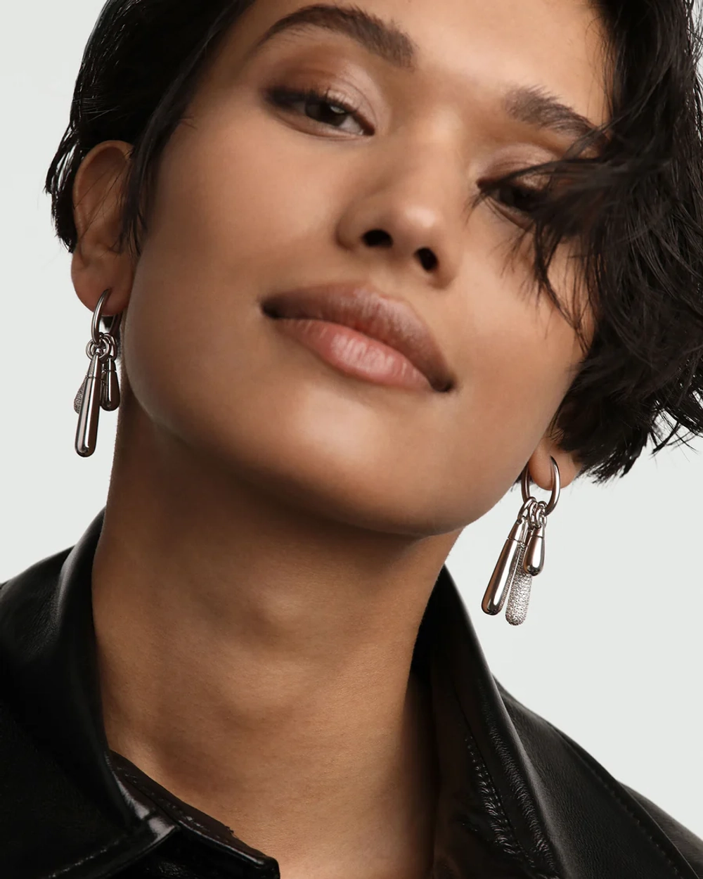 Подвеска Pav Drop Серебро 925 пробы покрытое родием