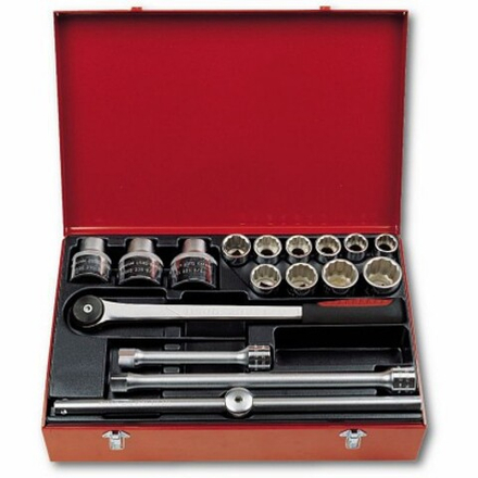 Набор головок ключей с шестигранным отверстием (17 предметов) в ящике из листовой стали, USAG (Италия)