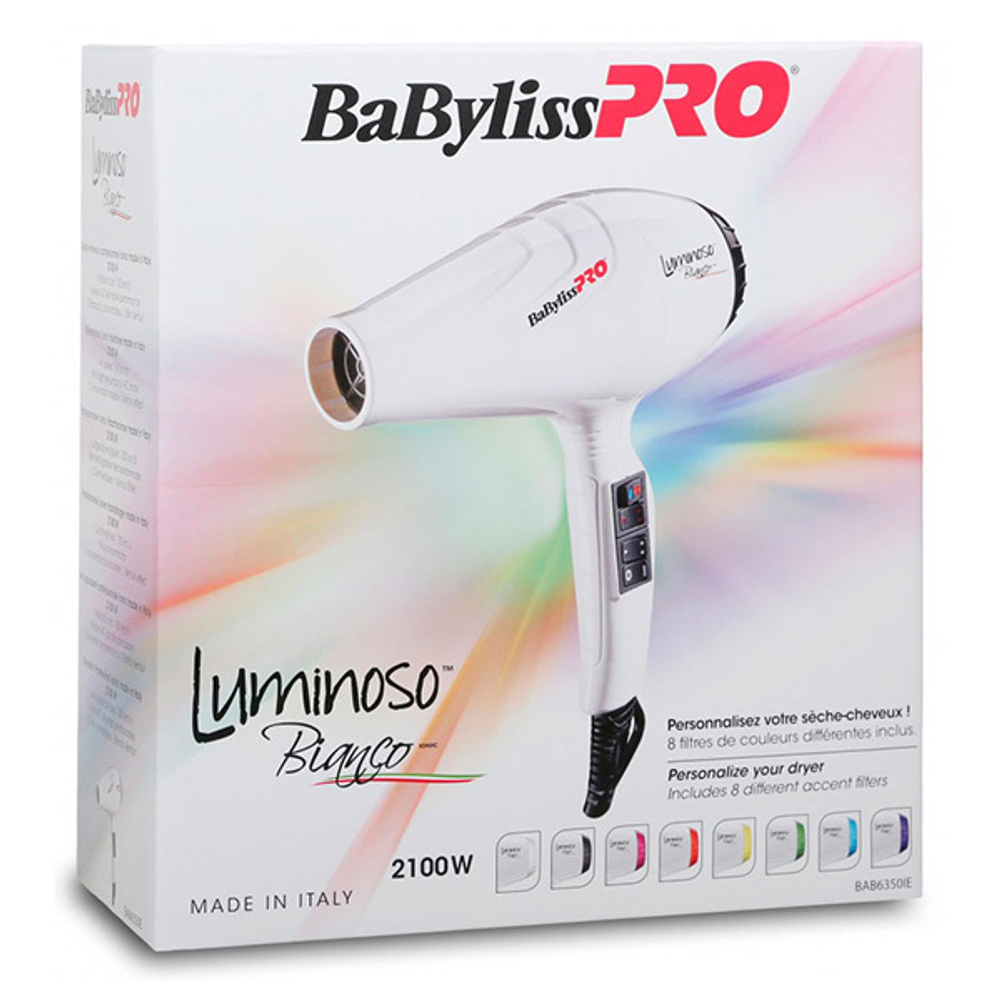 Фен профессиональный белый BaByliss Luminoso Bianco BAB6350IE 2100Вт