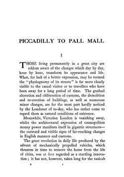 Piccadilly to Pall Mall: Manners, Morals, and Man | Ralph Nevill