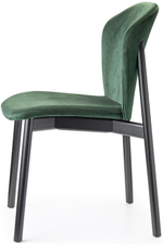 Стул деревянный с обивкой Scab Design Natural Finn, черный ясень, зеленый