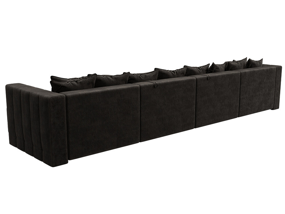 Диван П-образный Лига-052 НПБ Лонг, BRUT 17 ВЕЛЮР коричневый