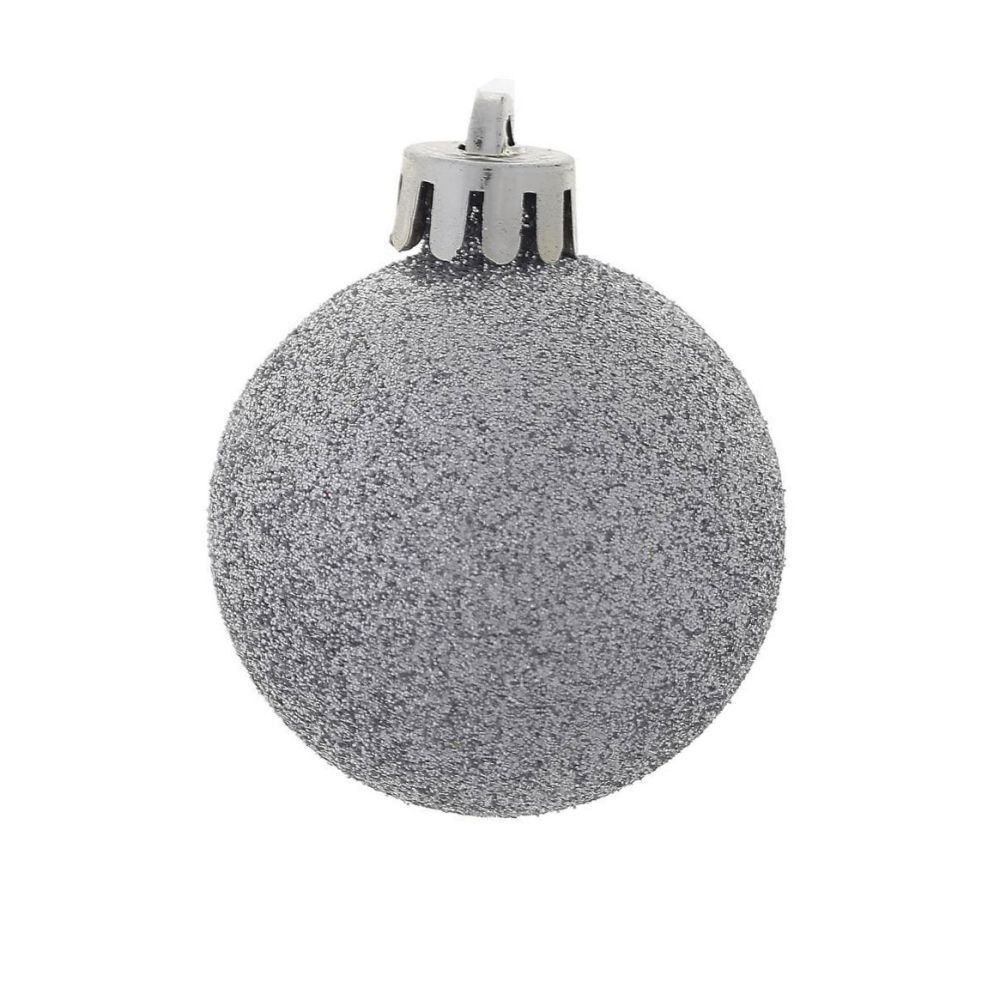 GAEM Набор из 20шт, Украшение новогоднее Шар "Снежок серебряный", D3 см, L14,5 W11,5 H3 см