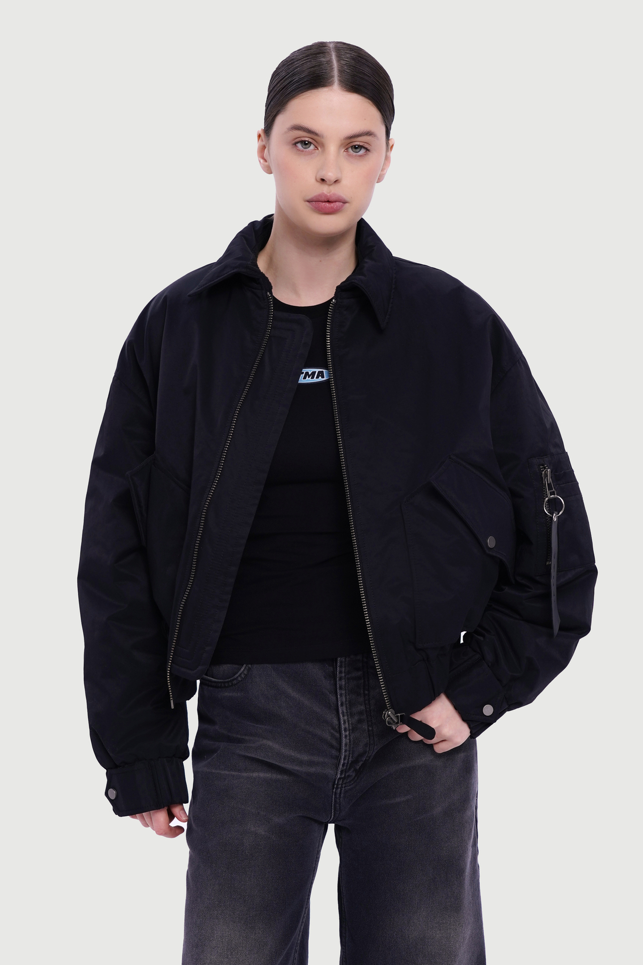 Бомбер "AVIATOR" черный