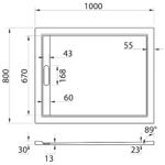 Душевой поддон из искусственного камня Cezares Tray AS 100x80 TRAY-AS-AH-100/80-30-W Белый