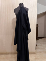 Костюмно-плательная смесовая однотонная поливискоза (64%полиэстер/33%вискоза/3%эластан, Темно-синий, 148, 285 гр/м2)