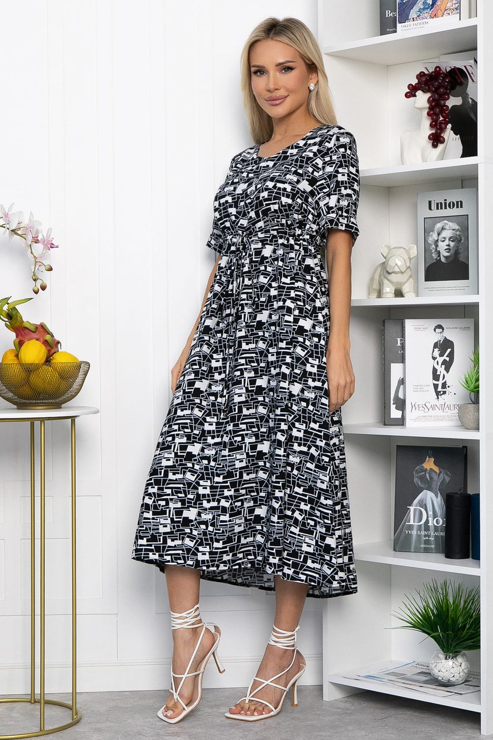 Платье Майя (черно-белое) П13911-3М LT Collection