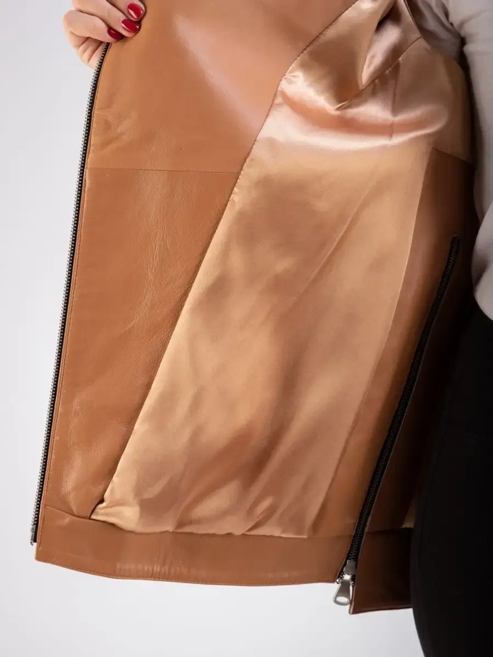 Кожаная куртка демисезонная косуха