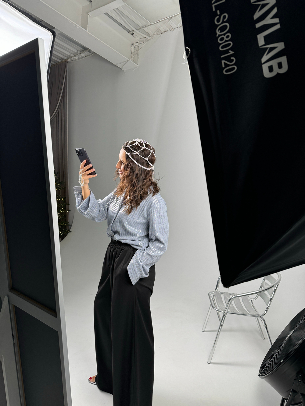 Брюки палаццо на резинке