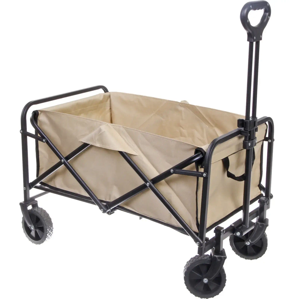 Тележка садовая складная 4 колеса 75*48*49/89см. бежевая