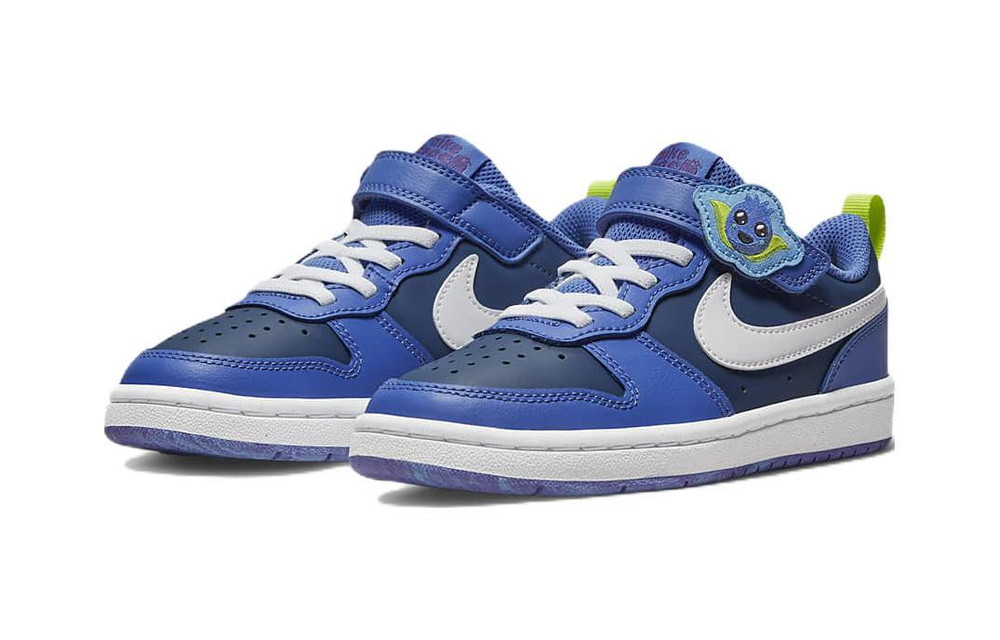 Middle-aged children Nike Court Borough Low 2 SE casual low-cut children's sneakers blue and white