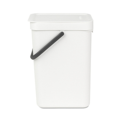 Ведро для мусора Brabantia Sort&Go белое 12л вид сбоку