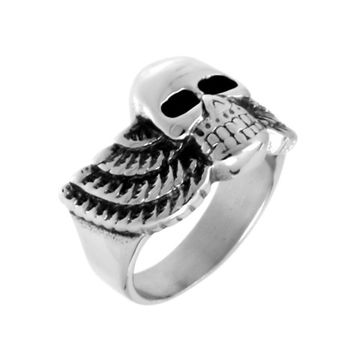 Перстень Череп с крыльями (223)
