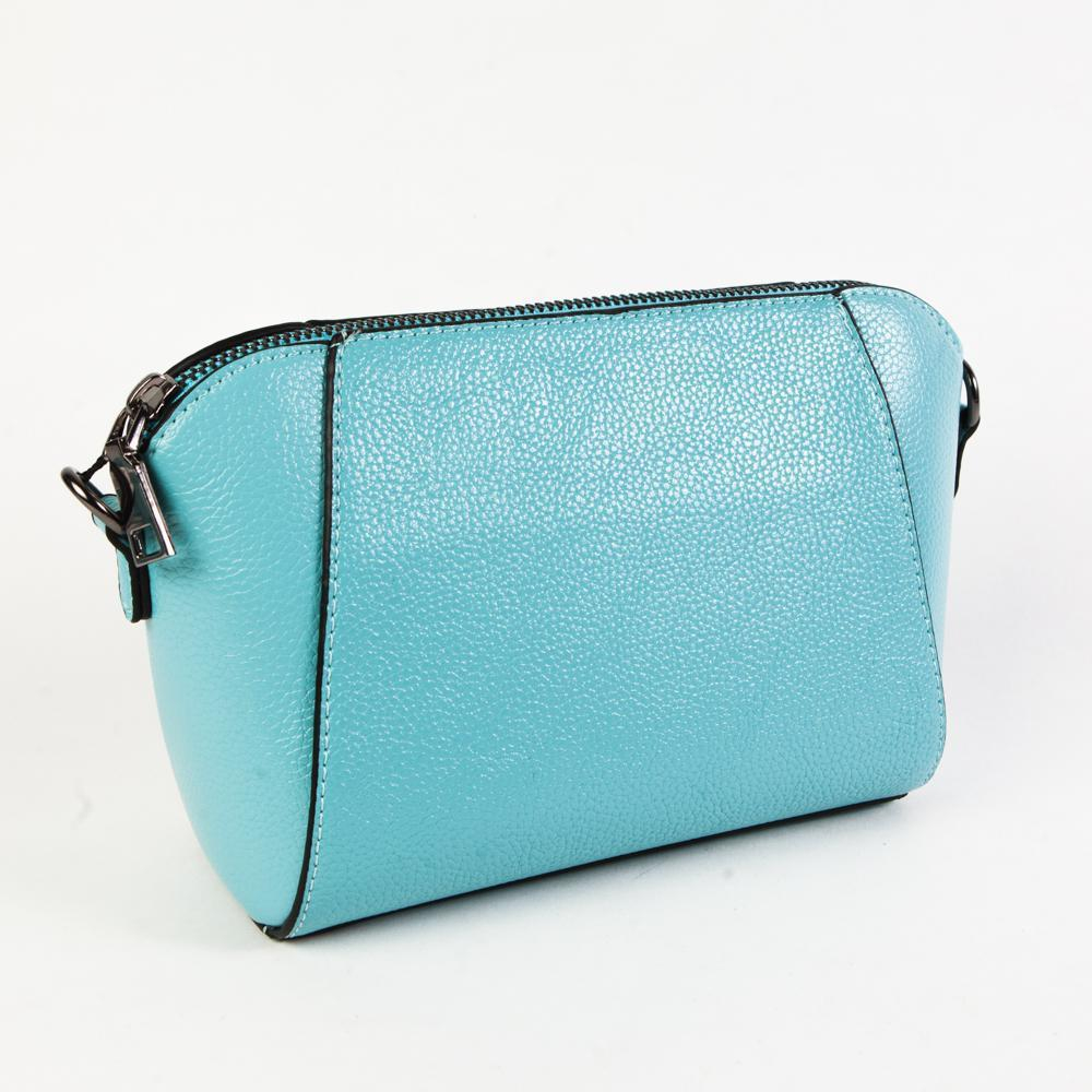 Маленький стильный женский повседневный клатч сумочка голубого цвета из экокожи Dublecity DC801-7 Blue