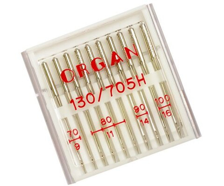 Иглы для бытовых машин ORGAN, универсальные №70-100, 10 игл