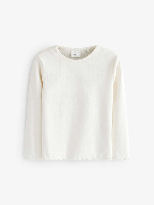 Лонгслив для девочки Next 594-295, Молочный