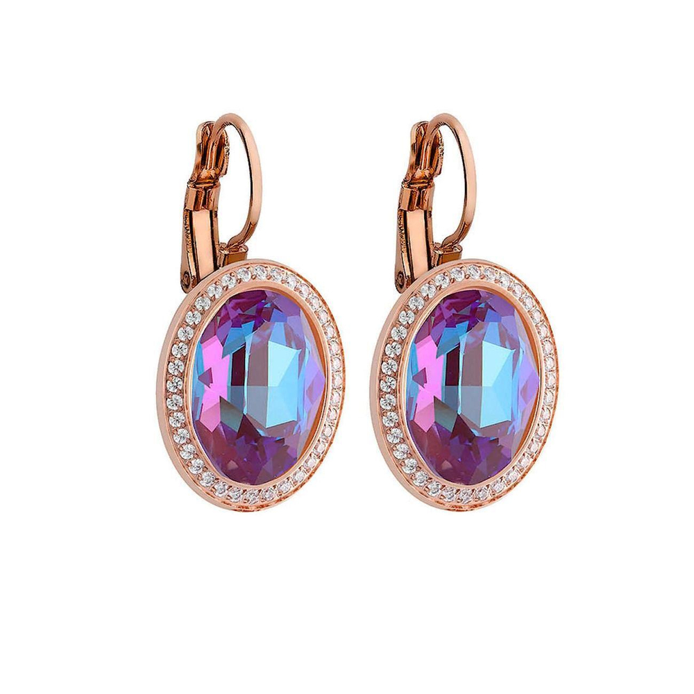 Серьги Qudo Tivola Burgundy Delite 311679 R/RG
