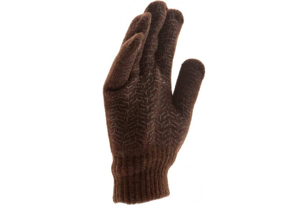 ПЕРЧАТКИ СИБРТЕХ ТРИКОТАЖНЫЕ ДВОЙНЫЕ ВЕРБЛЮЖЬЯ И ОВЕЧЬЯ ШЕРСТЬ ПОКР/ПВХ 68635