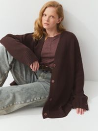 Кардиган вязаный "Кофе с корицей" женский