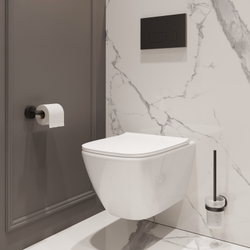 Кнопка смыва для унитаза EWRIKA 0044 пластик, цвет матовый черный