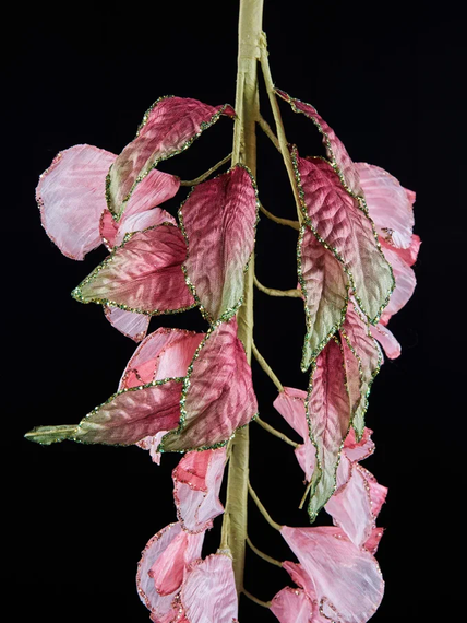 Подвесной букет Глицинии 33 см., персиковый, Christmas DeLuxe (88977)