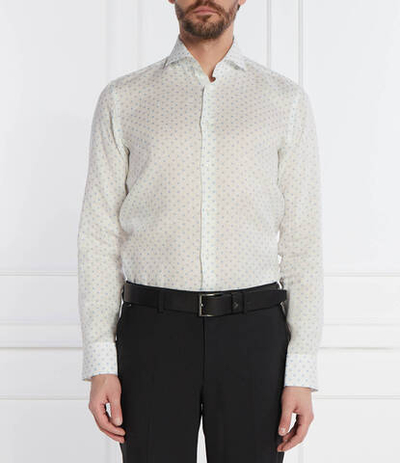 Льняная рубашка H-JOE BOSS BLACK - белый(50514898)