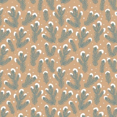 еловые ветки в снегу