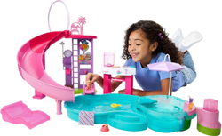 Игровой набор бассейн с 6 игровыми зонами Barbie Basen, JKG83