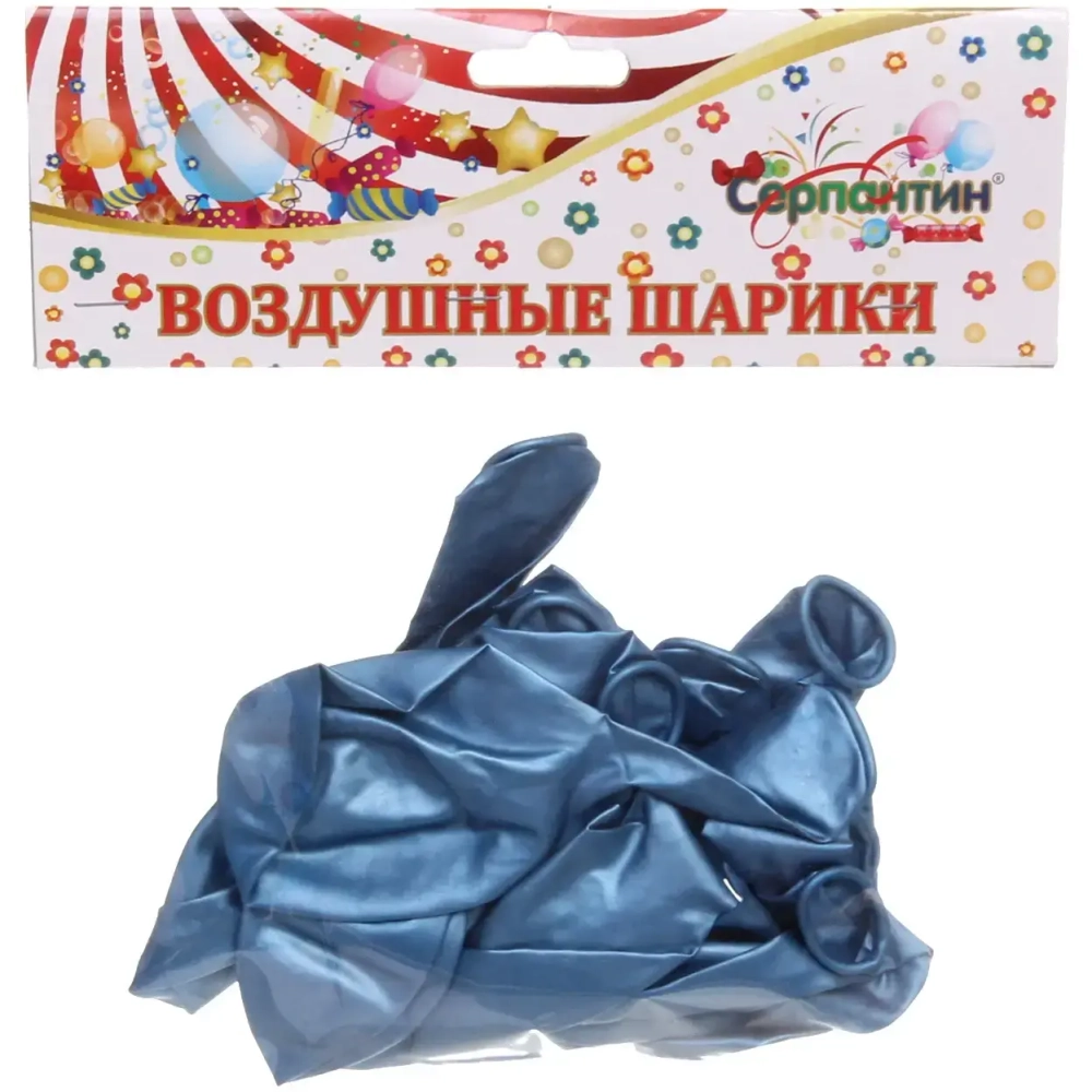 Воздушные шары «Металлик» 10шт 12»/30см синий