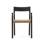 Yalia Стул из массива дуба с черной отделкой и сиденьем из 100% веревки