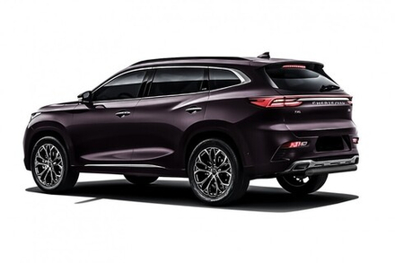 Защита заднего бампера (нержавейка) Chery Exeed TXL (2021-2023) d57 (черный)