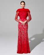 Платье "Зинаида" с меховой отделкой