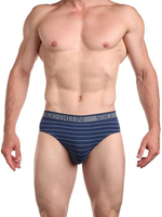 Мужские трусы-слипы из премиального материала на основе хлопка (Размер: L) (Цвет: темно-синий)