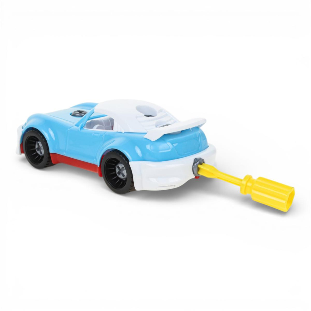 Игрушка-конструктор пластмассовая "Спорткар", инструменты в комплекте