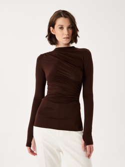 Лонгслив из вискозы со складками