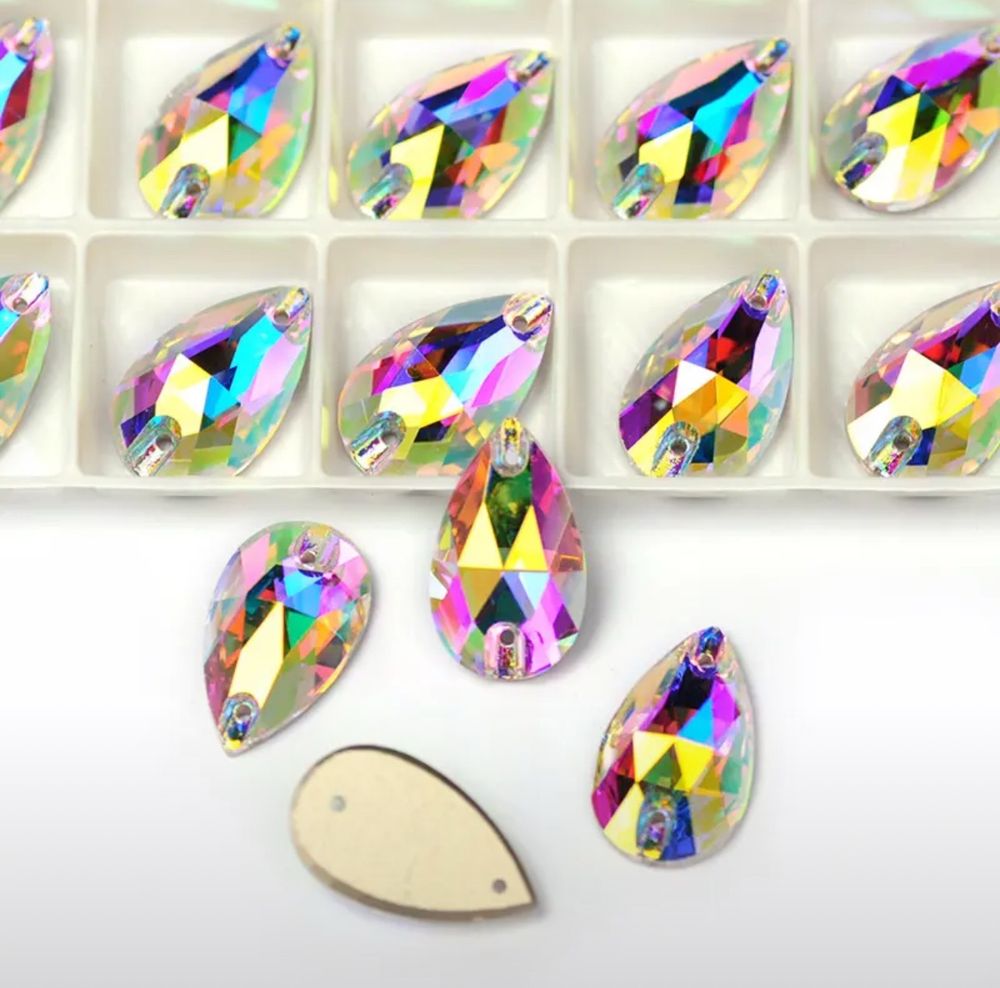 Стразы CR Crystal AB SS16 холодной фиксации