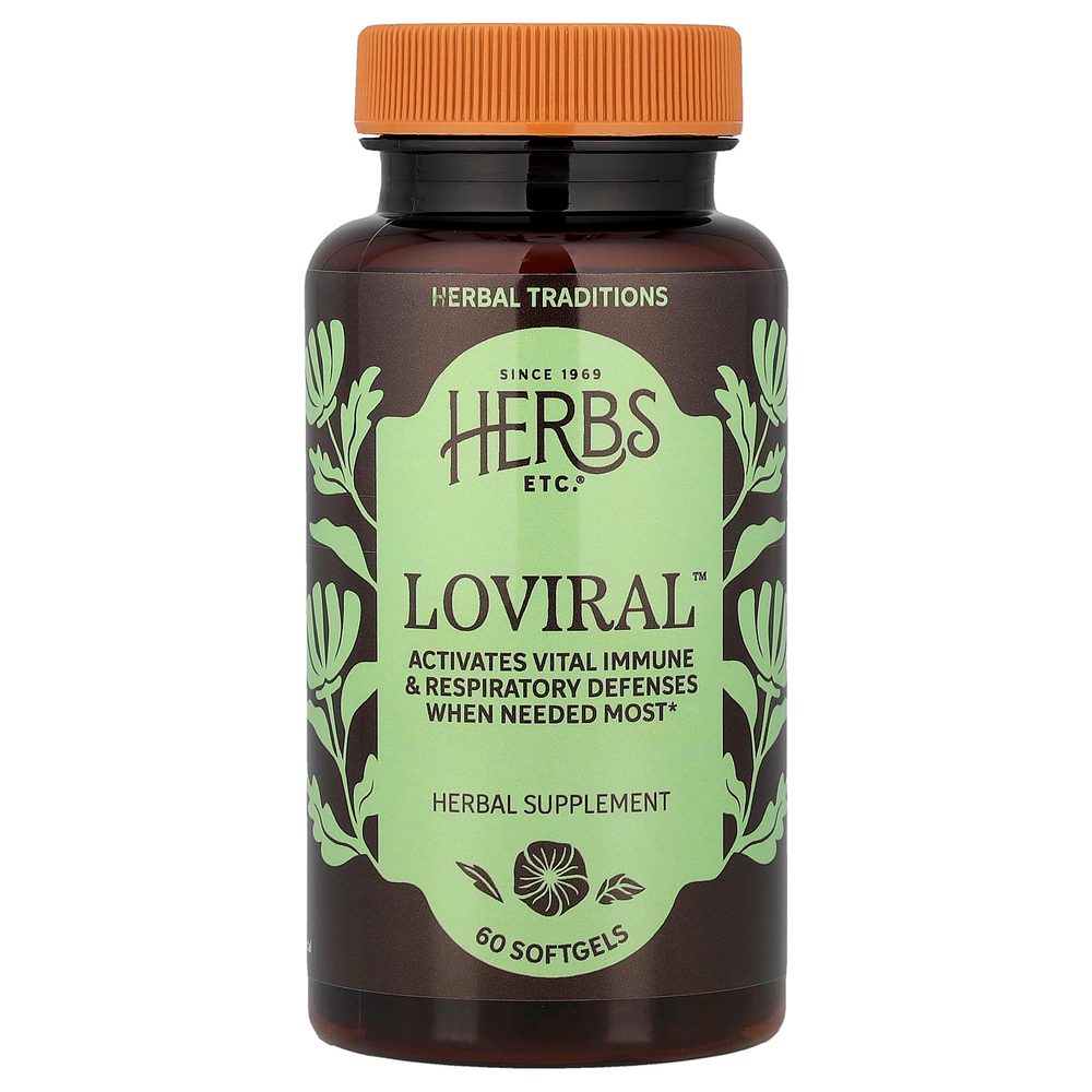 Herbs Etc., Loviral ™, 60 мягких таблеток