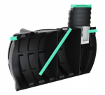 Септик переливной Мультпласт Термит Профи+ 8.5 S 8500 л. горизонтальный / 3500 л. в сутки / 20 чел. / самотечный сброс (3360x1970x2590см;321кг;черный) - арт.555465