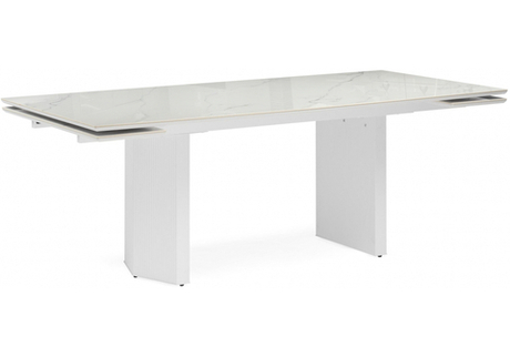 Керамический стол Woodville Монерон 200x100 дерево, белый