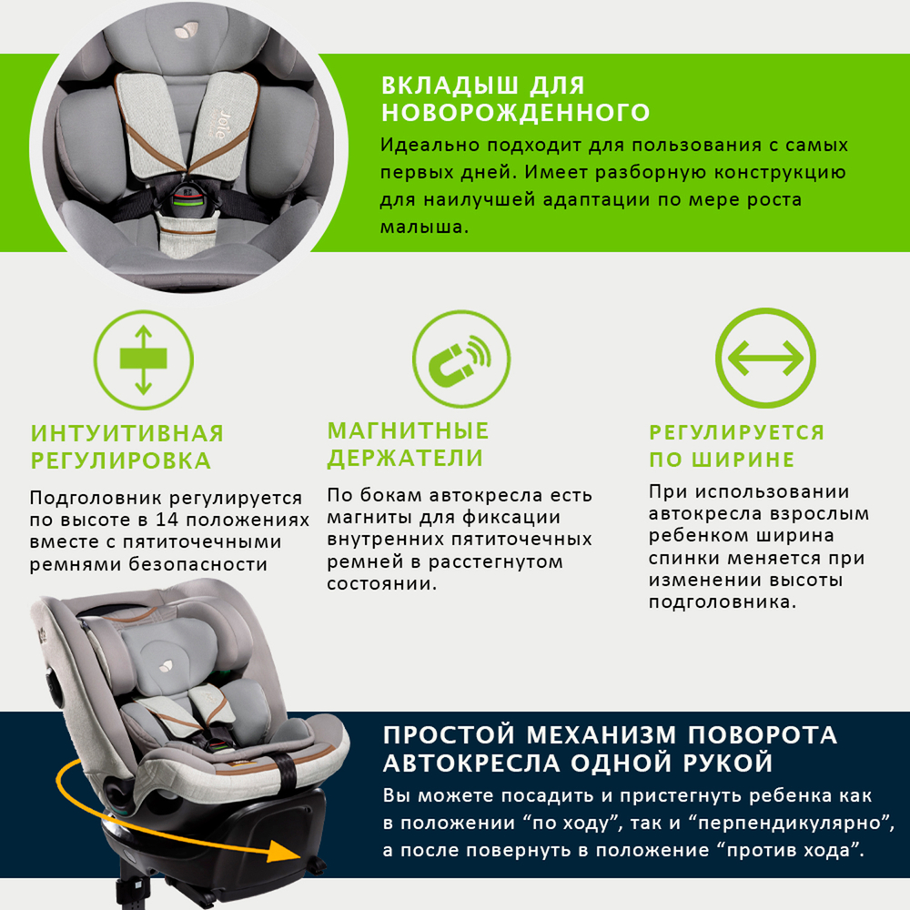Детское автокресло Joie I-Spin XL