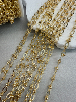 Цепочка 4*5 мм позолота 14k, "Якорная" 1 метр