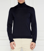 Хлопковый гольф musso-p BOSS BLACK - темно-синий(50468262)