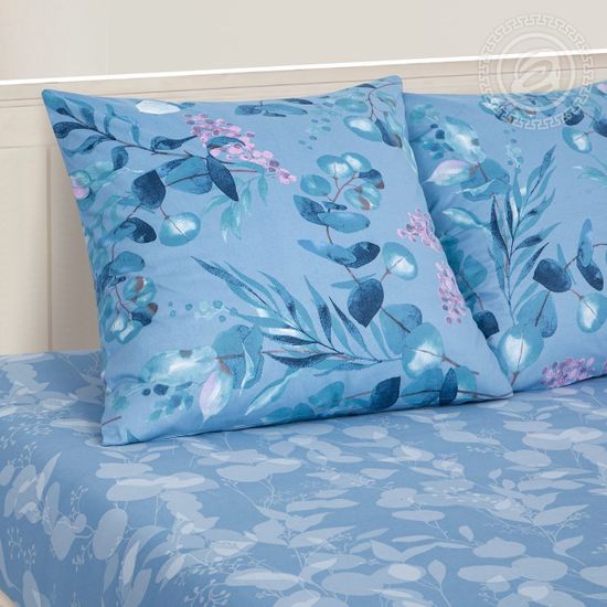 Двуспальный с европростынёй комплект постельного белья Азура DE LUXE поплин наволочки 70x70 см