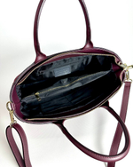 Женская сумка из натуральной замши бордового цвета