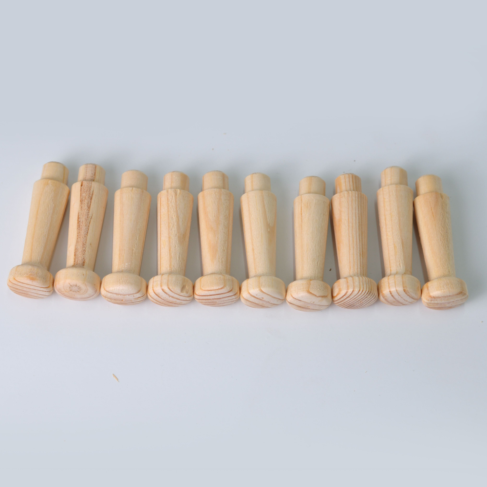 Комплект деревянных крючков для одежды, 10 шт., для вешалки и шкафа, из массива сосны, в натуральной отделке