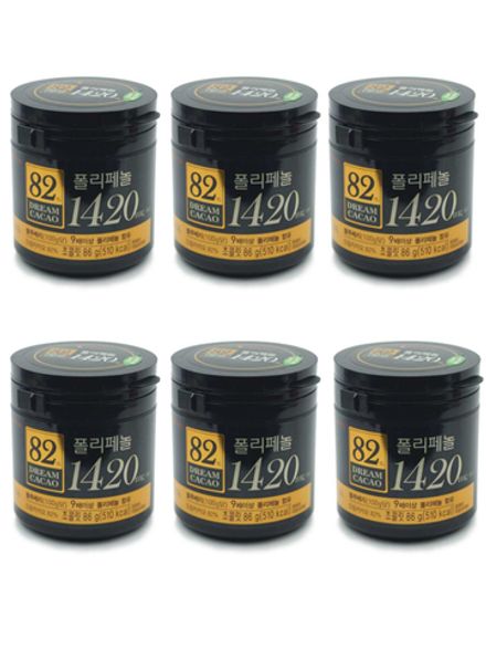 Lotte Dream Cacao Горький шоколад в кубиках 82% 86 г 6 шт