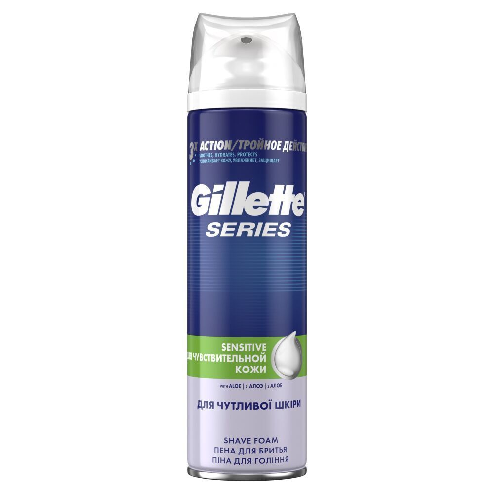 Гель для бритья Gillette SERIES для чувствительной кожи Алоэ 200мл