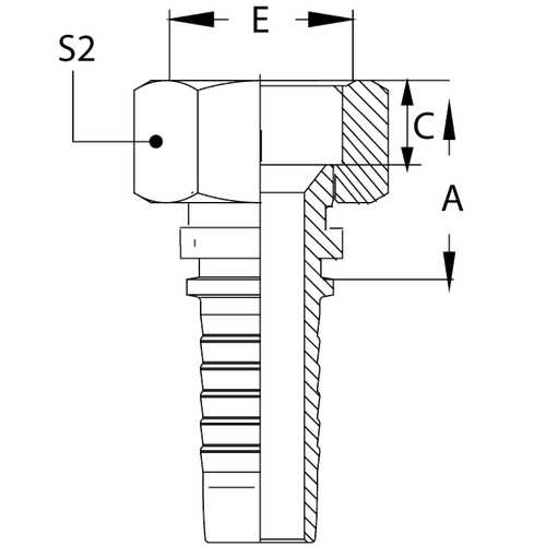 Фитинг DN 25 DKI (Г) 39x2 накидная гайка